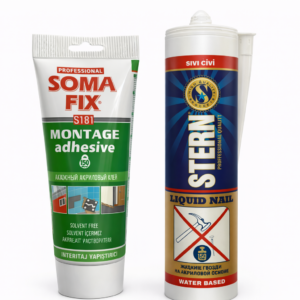 Adeziv tip «cuie lichide» cu/fara pistol/ Ж/гвозди  «Stern»