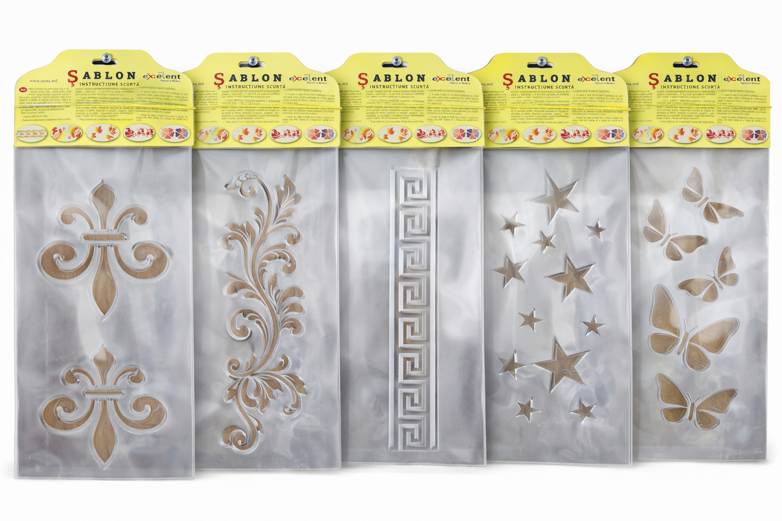 Șabloane decorative pentru pereți(5 tipuri)/Трафарет декоративный – для стен и поверхностей