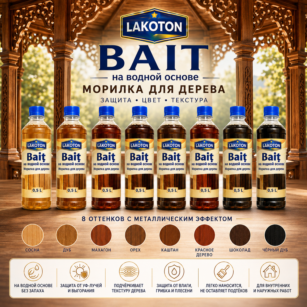 Baiț pe bază de apă pentru lemn - imagine 2